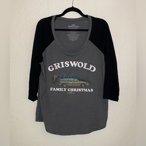Torrid National Lampoons Griswold Family Christmas Grey Raglan Tee Size 0 - Picture 3 of 4